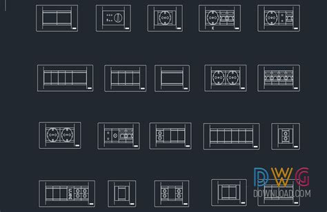 electrical elevation cad blocks